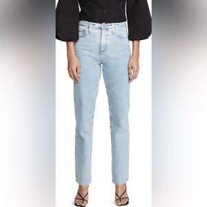 AG Womens Alexxis High Rise Vintage Fit Straight Leg jean in 1992 Primer